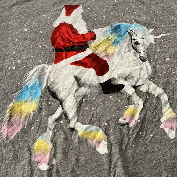 Wildfox Santa and unicorn tee, size L NWT! - Picture 3 of 5